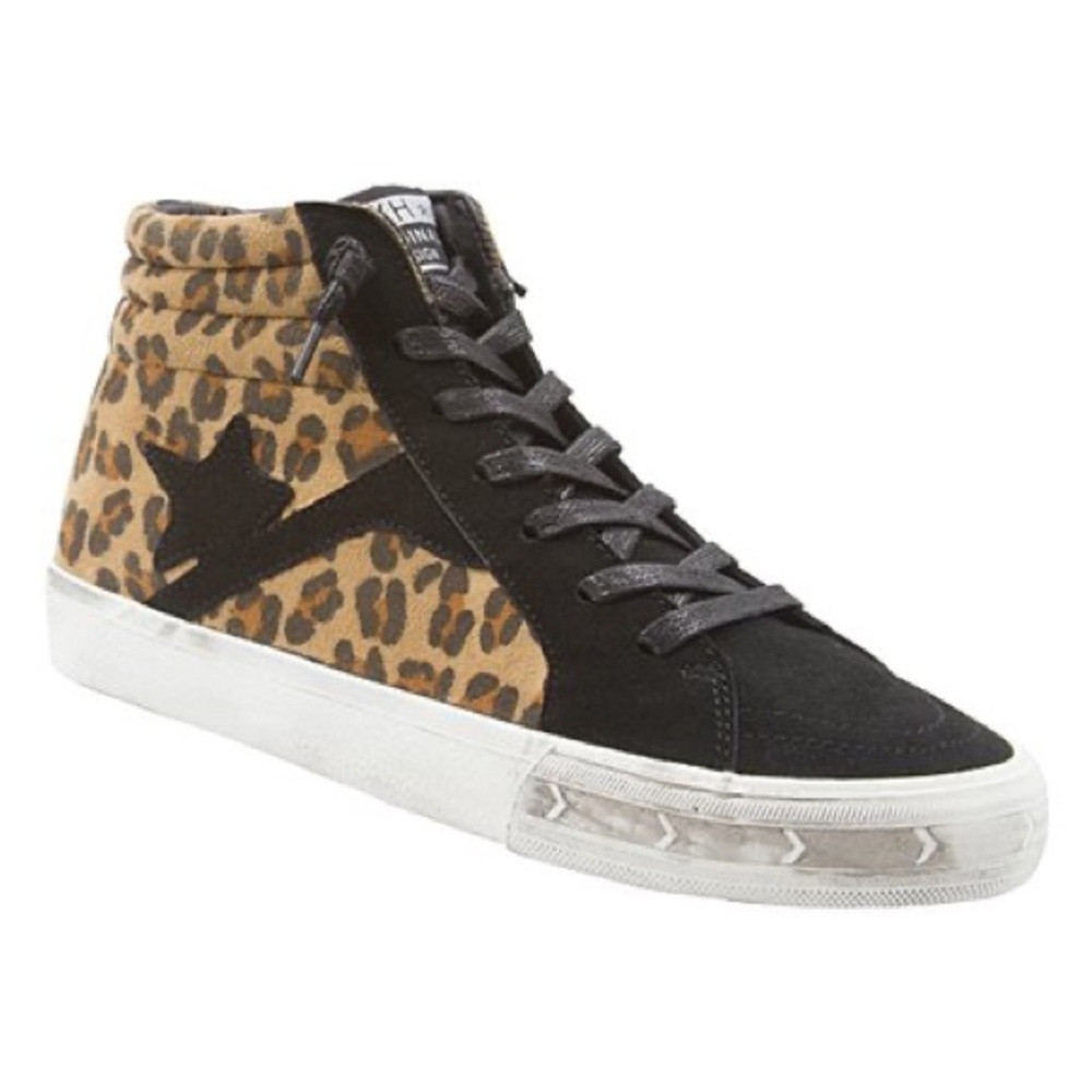 Preloved Vintage Havana Black Leopard Salinas Hi-Top Sneaker